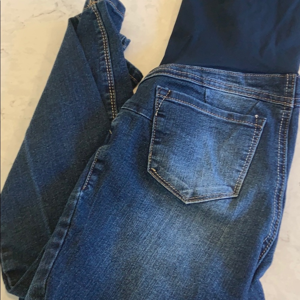1822 over the belly medium wash maternity jeans